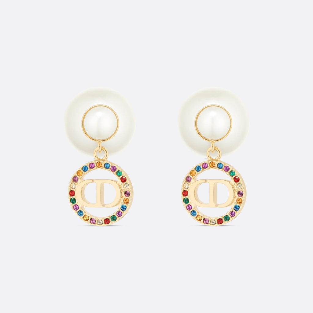 18K Dior Tribales Multicolor Crystals Earrings