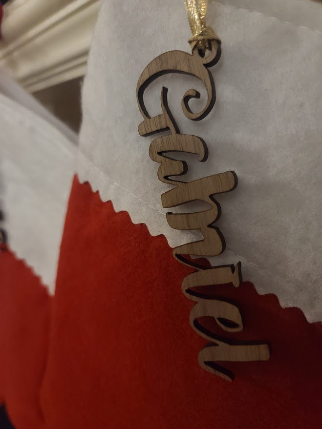 Stocking Name Tags Custom Stocking Tags Names for Stockings Personalized Stocking Tags Personalized Name Tags for Stockings Wood Name