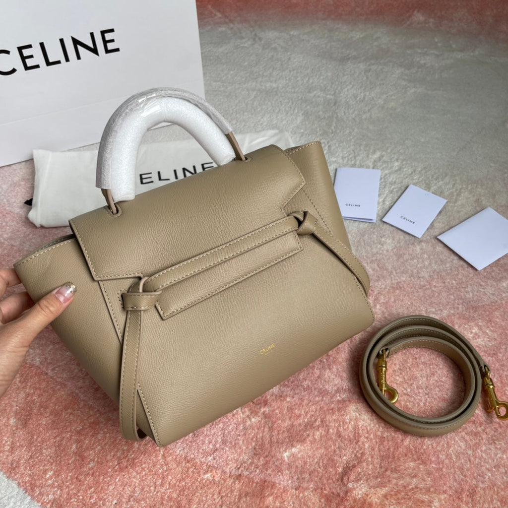 CELINE FISH BAG 24 BEIGE CREAM LEATHER