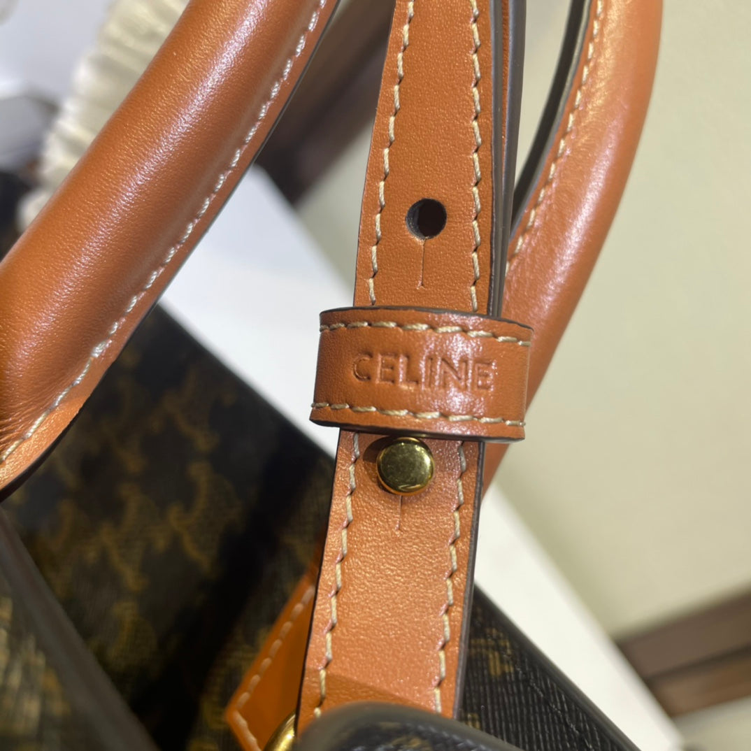 CELINE TRIOMPHE  32 BLUE IN PATTERN CALFSKIN