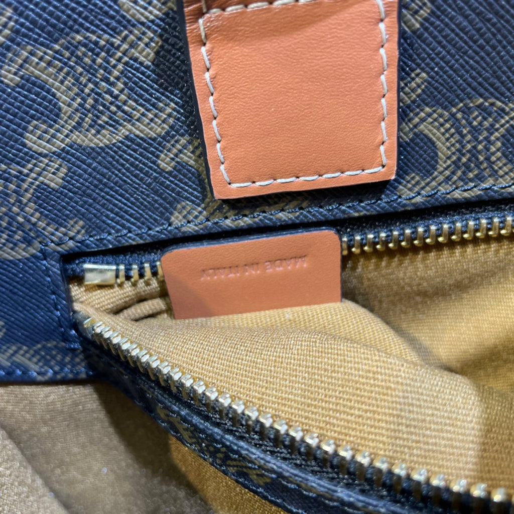 CELINE TRIOMPHE  32 BLUE IN PATTERN CALFSKIN