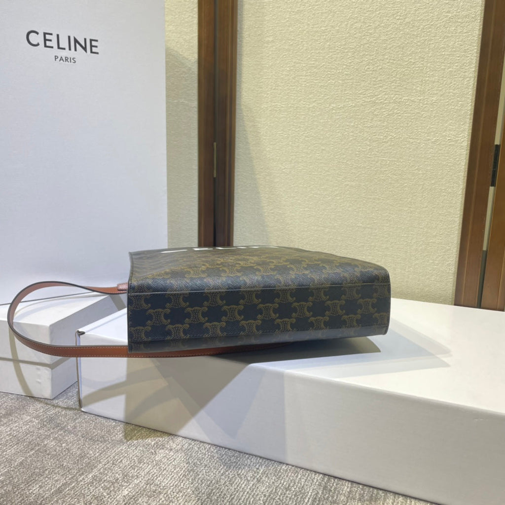 CELINE TRIOMPHE  32 BLUE IN PATTERN CALFSKIN