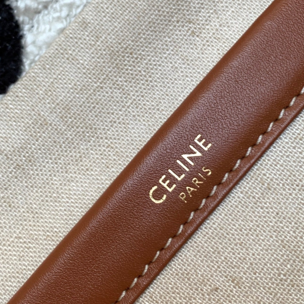 CELINE TRIOMPHE 26 FABRIC WHITE BLACK