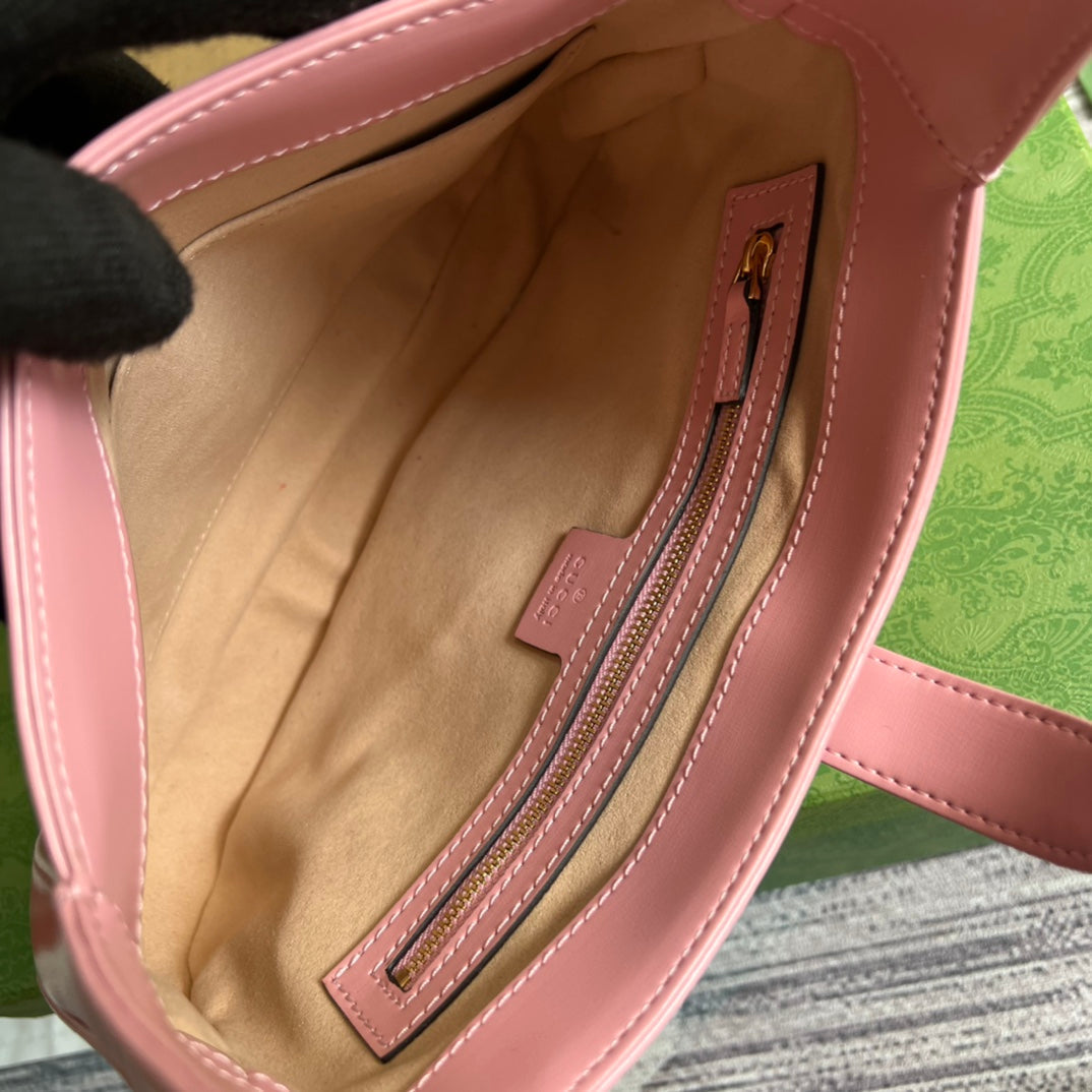 GUCCI JACKIE SMALL 28 SHOULDER BAG IN PINK PASTEL CALFSKIN