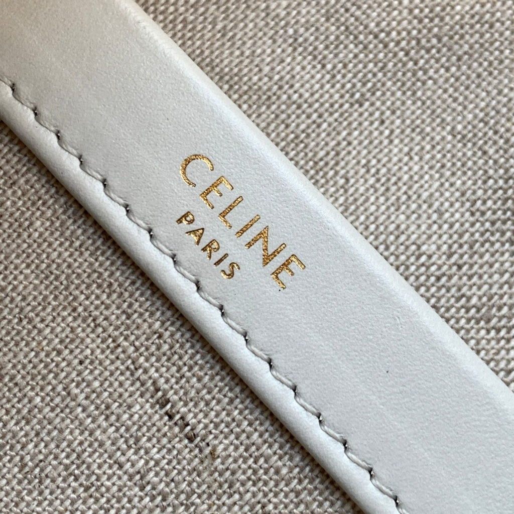 CELINE TRIOMPHE 26 FABRIC BROWN WHITE