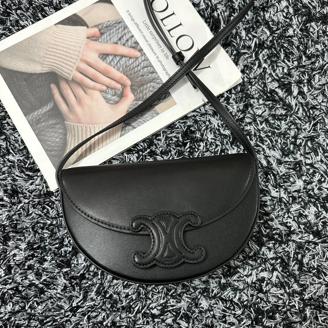 CELINE BESACE TRIPHOME 23 BLACK CALFSKIN