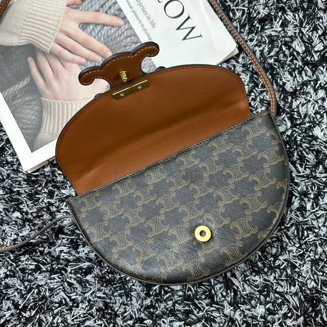 CELINE BESACE TRIPHOME 23 BLACK PATTERN CALFSKIN