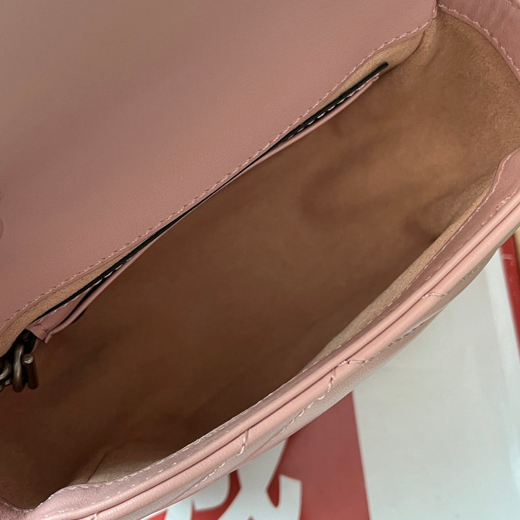 GUCCI MARMONT BAG 12 IN LIGHT PINK CALFSKIN