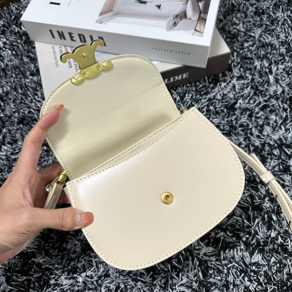 CELINE BESACE TRIPHOME 17 CALFSKIN WHITE