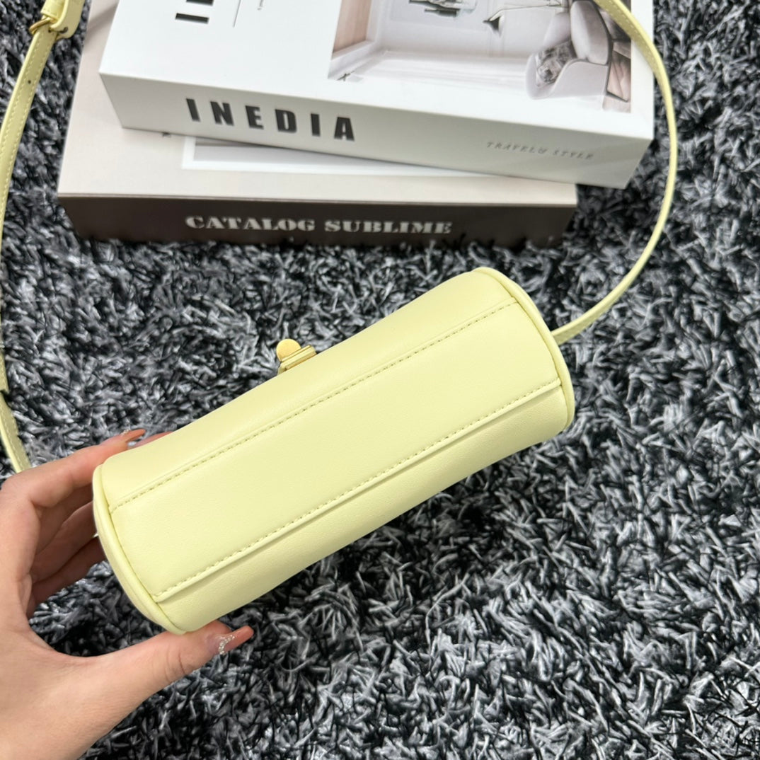 CELINE CLASSIC MINI 18 YELLOW PASTEL CALFSKIN