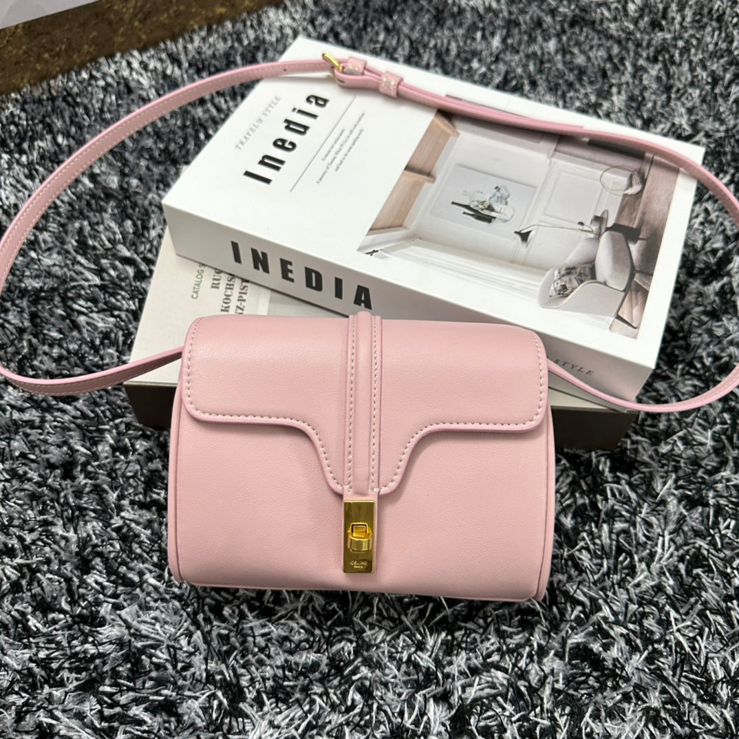 CELINE CLASSIC MINI 18 PINK PASTEL CALFSKIN