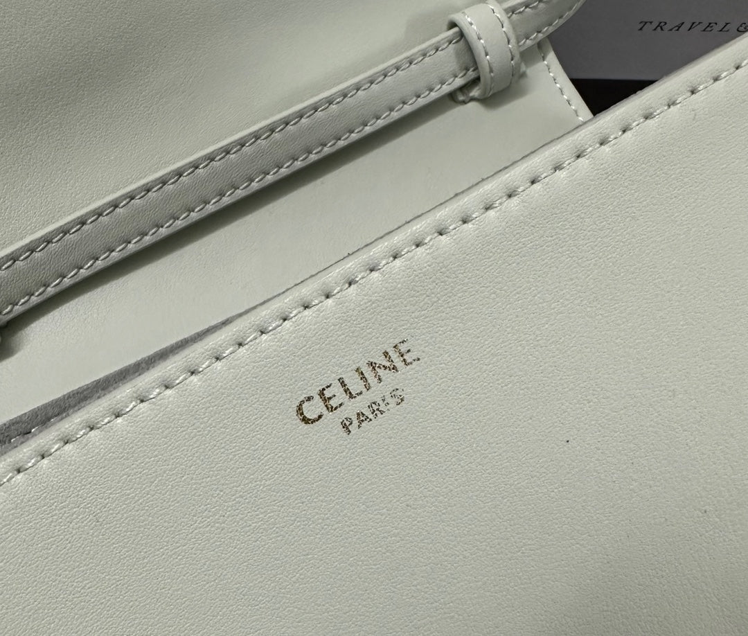 CELINE CLASSIC MINI 18 GREEN MINT CALFSKIN