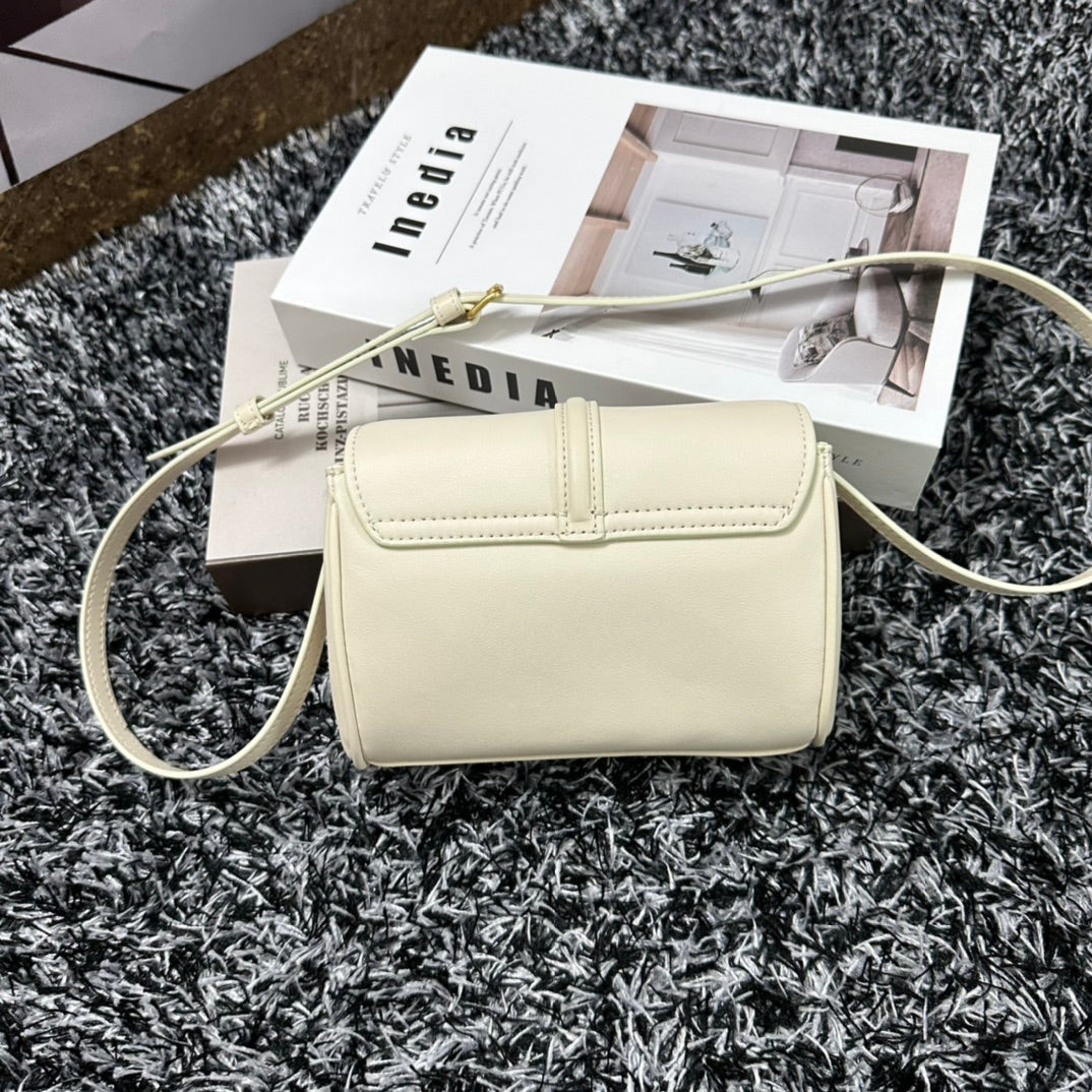 CELINE CLASSIC MINI 18 WHITE CALFSKIN