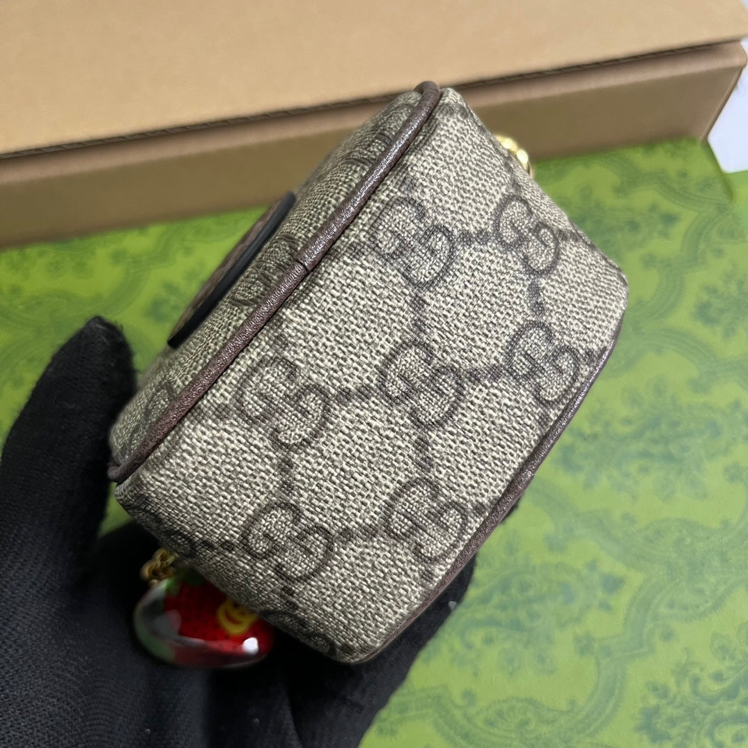 GUCCI SUPERMINI 3 BOX BAG IN BEIGE CANVAS
