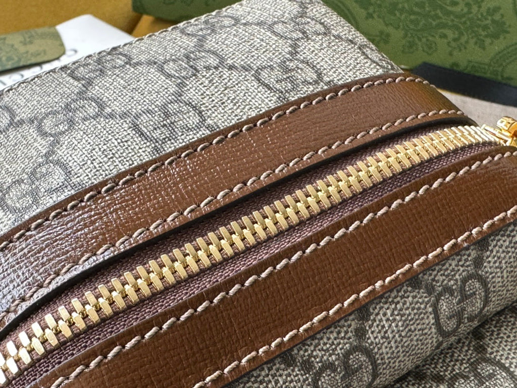 GUCCI MULTI-FUNCTION MINI 19 BACKPACK IN BEIGE AND BROWN CANVAS