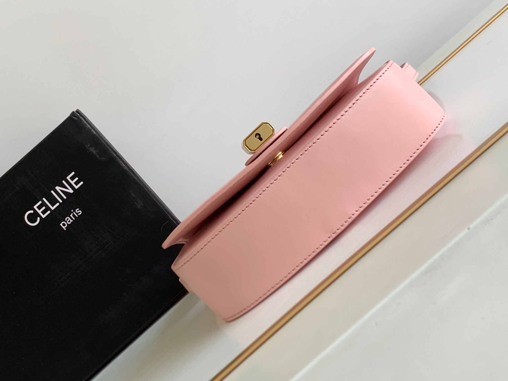 CELINE MINI TABOU CLUTCH 18 CALFSKIN SAKURA PINK
