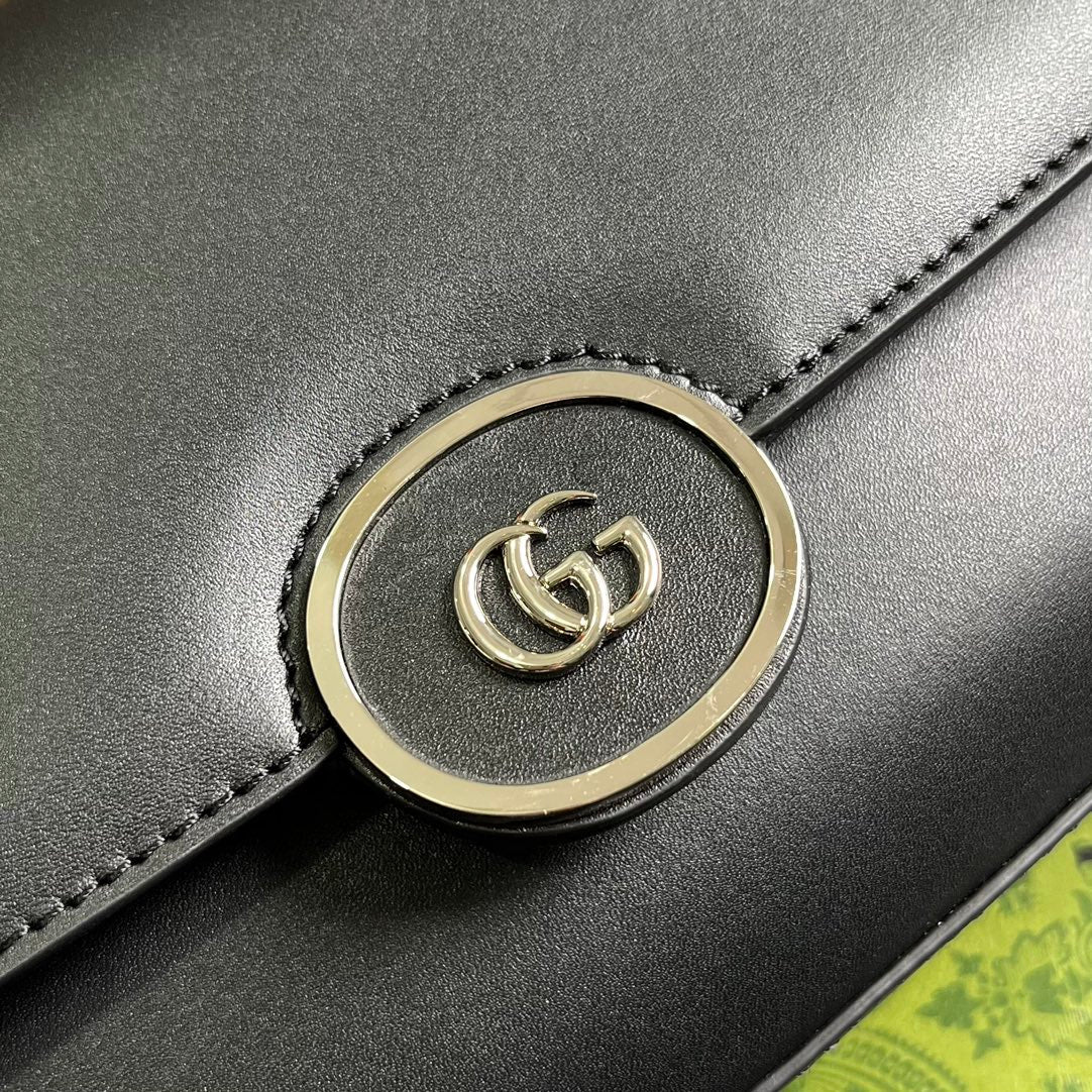 GUCCI SMALL 27 HANDBAG IN BLACK CALFSKIN