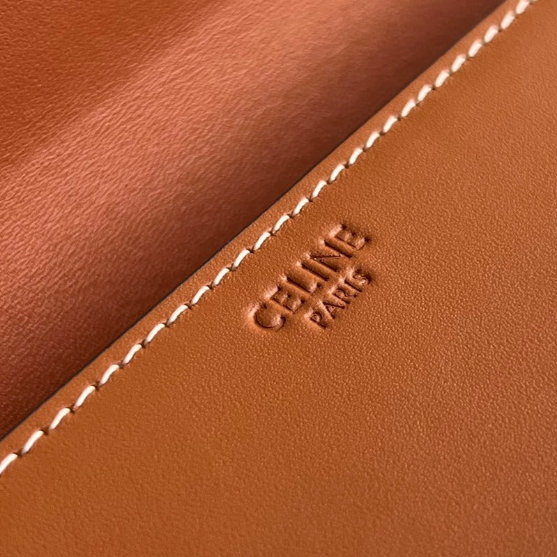 CELINE TRIOMPHE 20 CIDER ORANGE CALFSKIN
