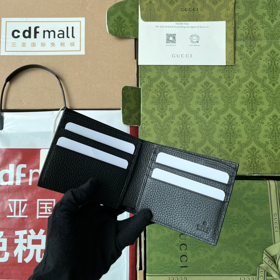 GUCCI WALLET 11 IN BLACK EMBOSSED CALFSKIN