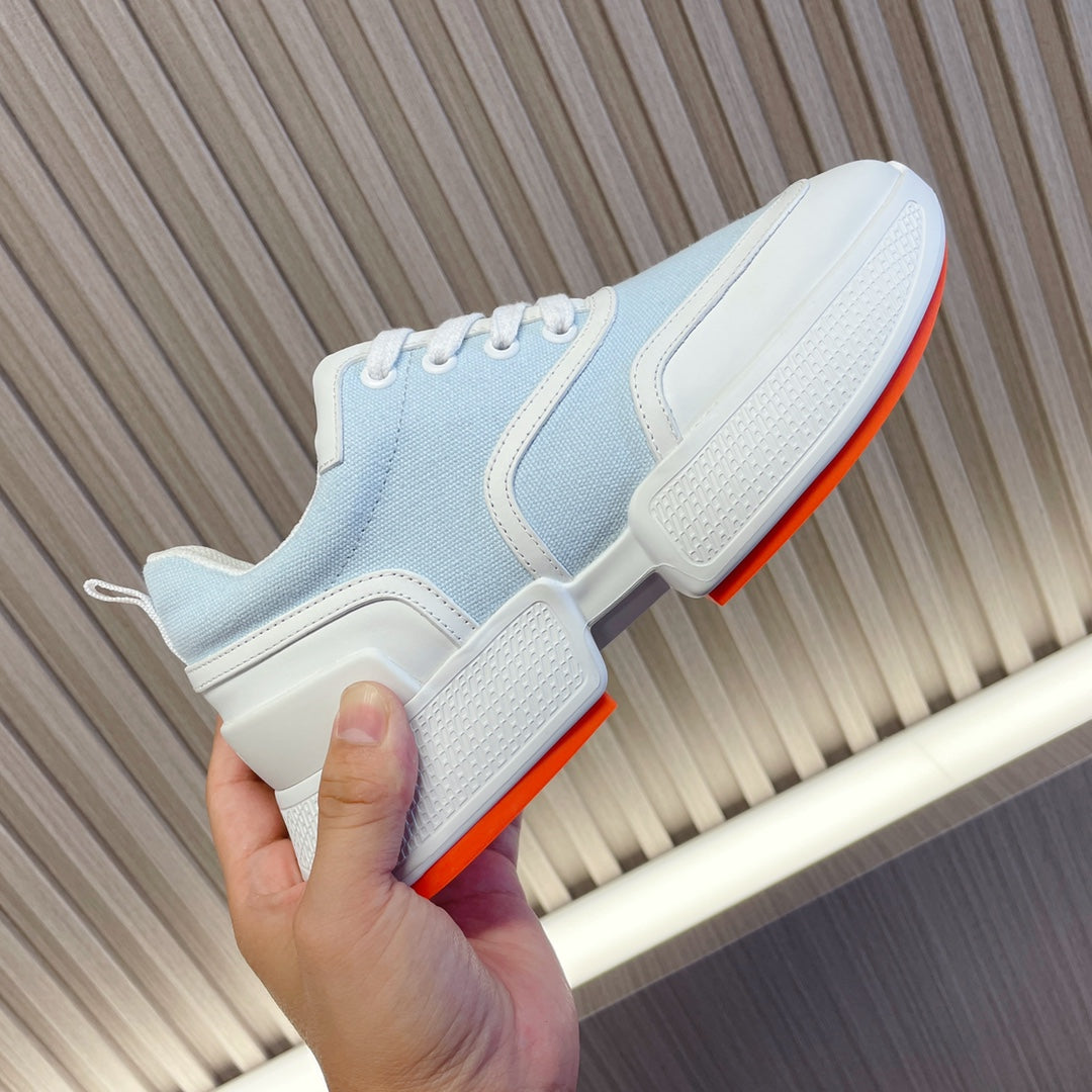 HERMES GIGA SNEAKER BLUE PASTEL MIX WHITE CALFSKIN