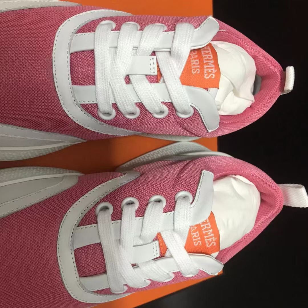 HERMES GIGA SNEAKER HOT PINK MIX WHITE CALFSKIN