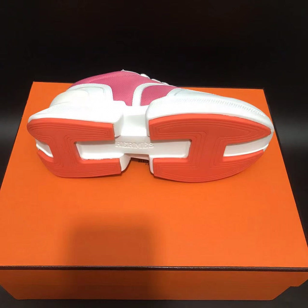 HERMES GIGA SNEAKER HOT PINK MIX WHITE CALFSKIN