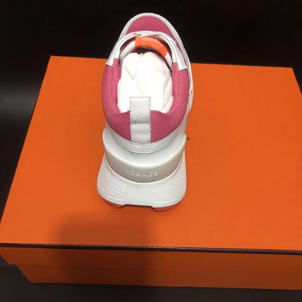 HERMES GIGA SNEAKER HOT PINK MIX WHITE CALFSKIN