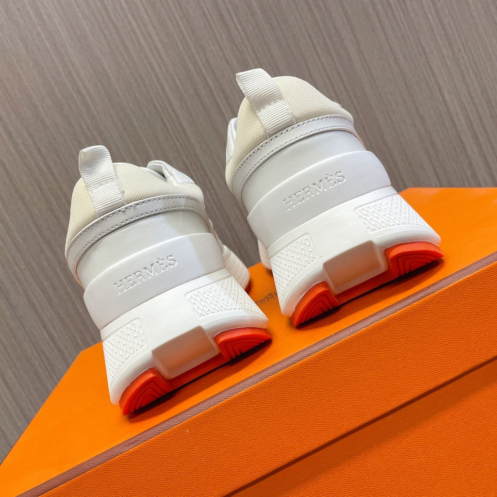 HERMES GIGA SNEAKER BLUE PASTEL PINK WHITE CALFSKIN