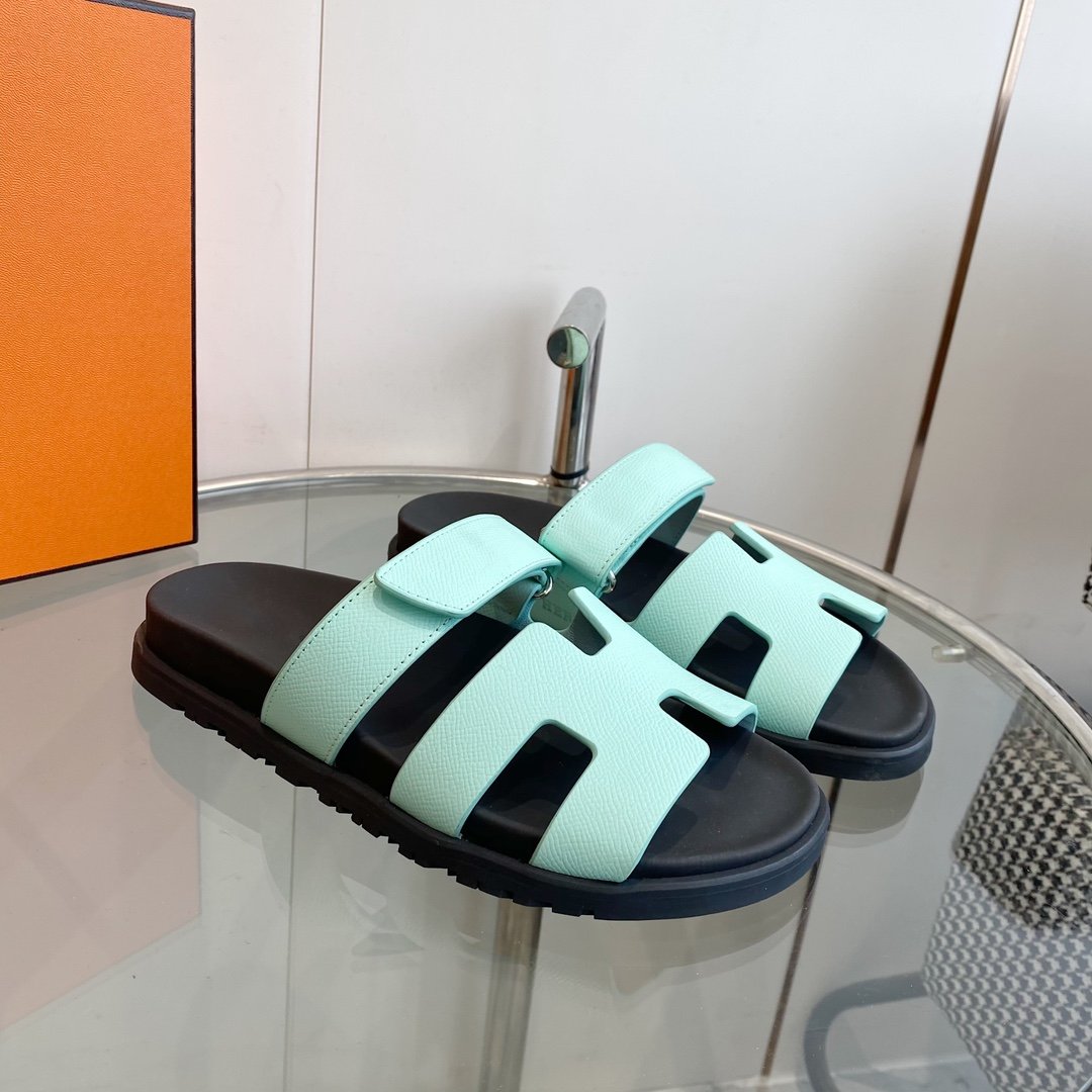 HERMES CHYPRE EPSOM Sandal Light Tf Leather