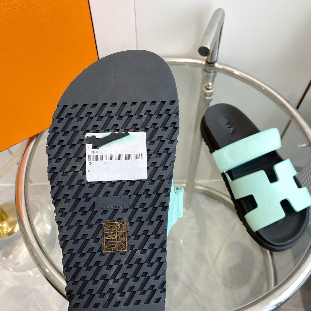 HERMES CHYPRE EPSOM Sandal Light Tf Leather