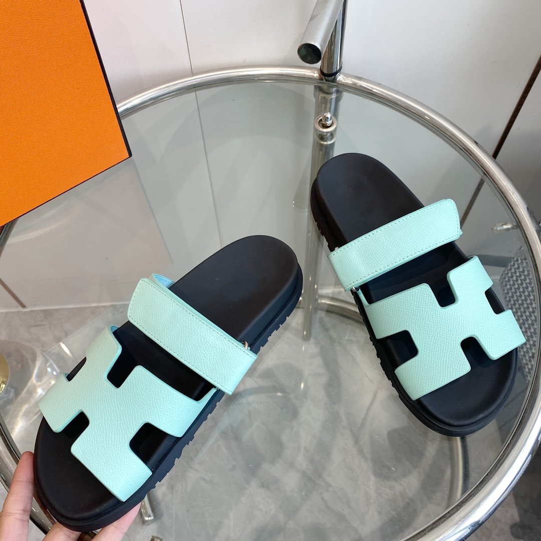 HERMES CHYPRE EPSOM Sandal Light Tf Leather