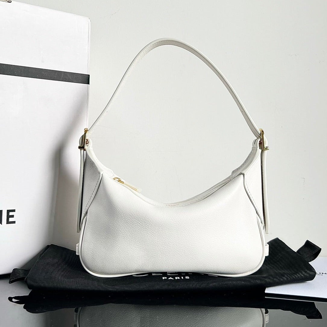 CELINE MINI SOFT 19 CALFSKIN HANDBAG WHITE