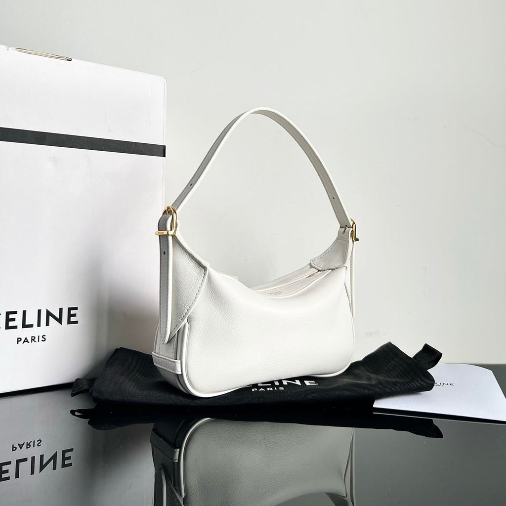 CELINE MINI SOFT 19 CALFSKIN HANDBAG WHITE
