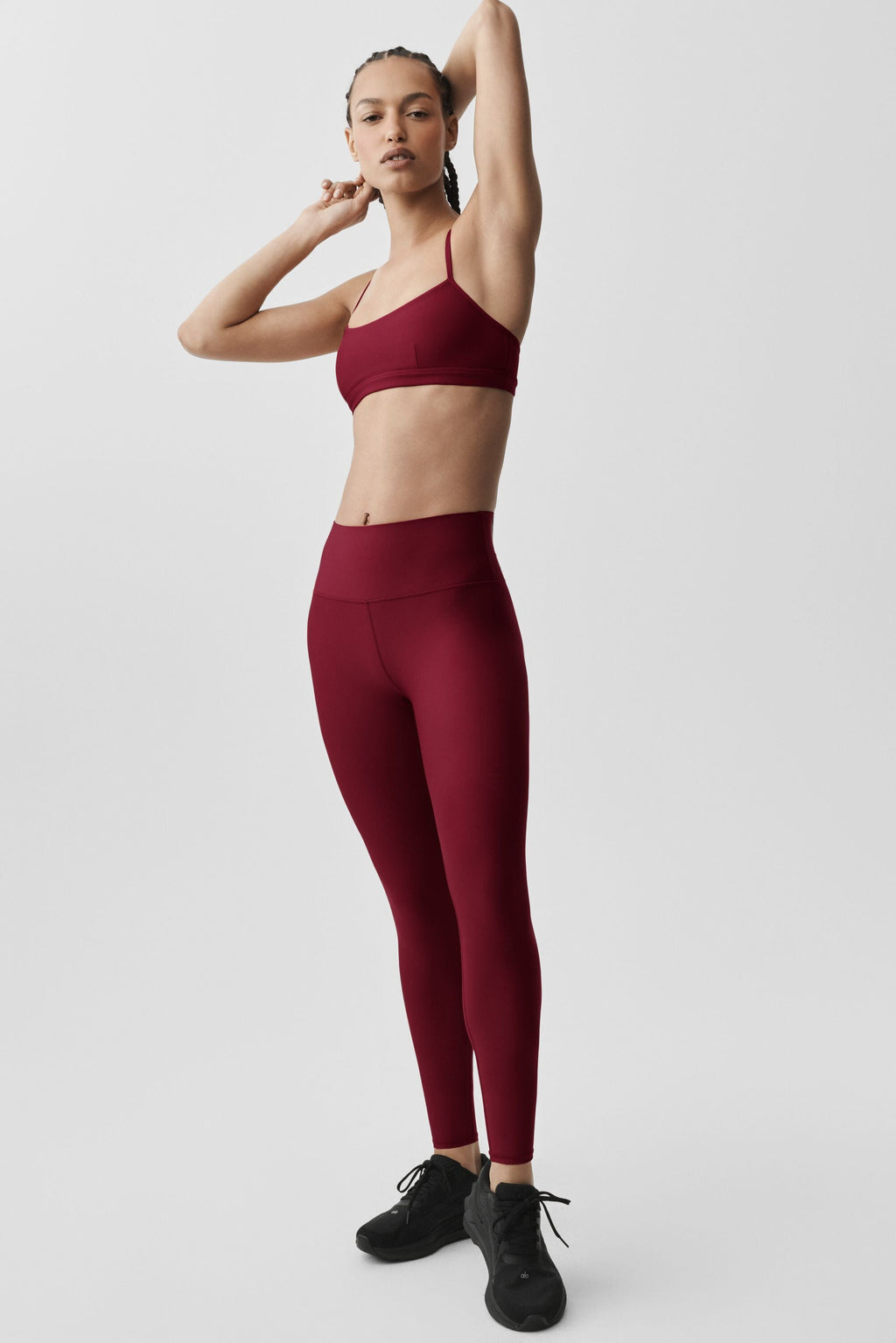 Women's Airlift Yoga Sports Bra - Medium Support Sculpting Bra in Summer Romance Red