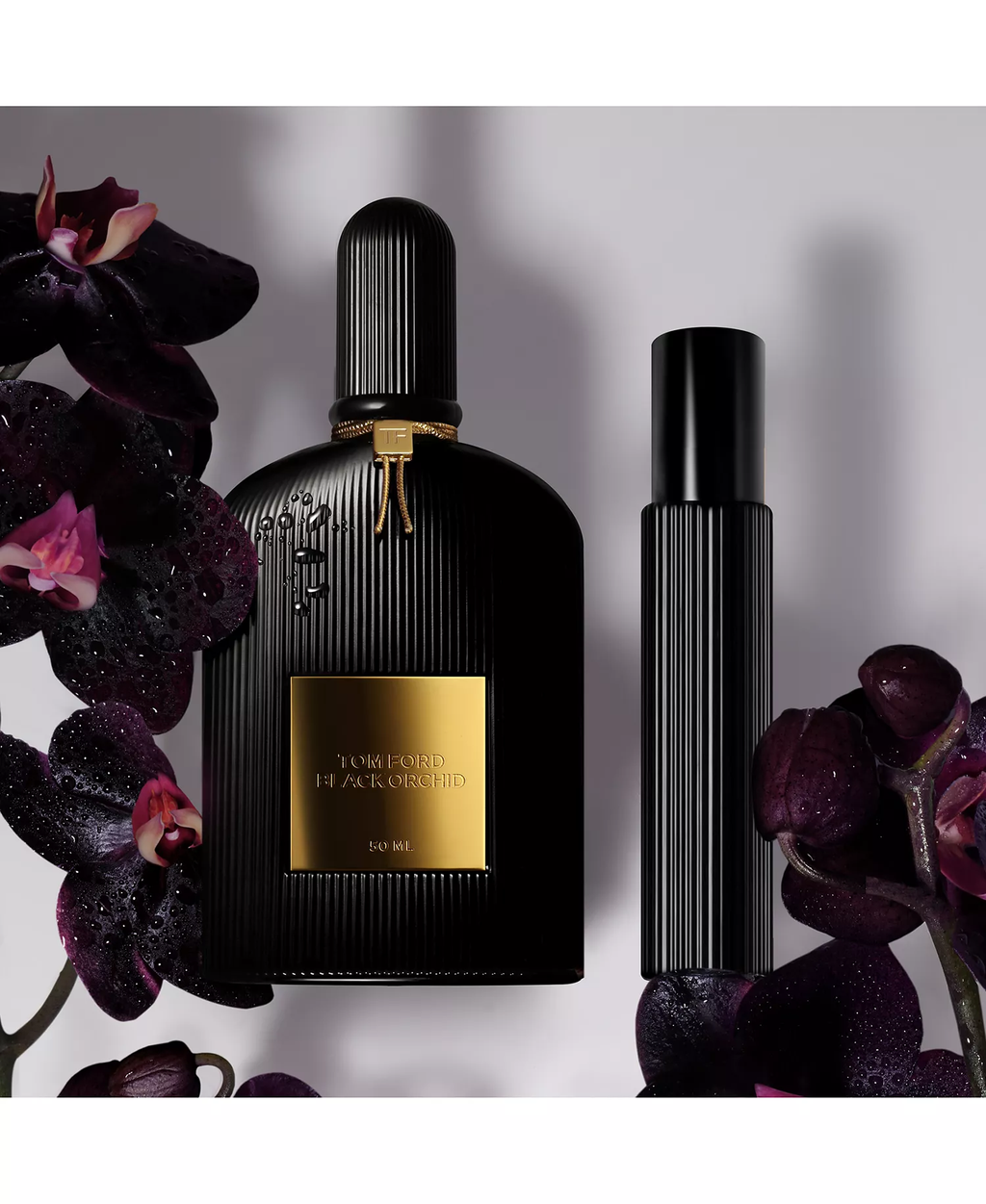 TF Black Orchid Eau de Parfum — Dark Floral Truffle Black Orchid & Patchouli Seductive Unisex Luxury Fragrance | Black Ribbed Bottle 100ml