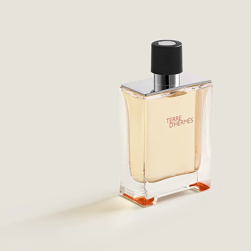 Terre Eau de Toilette — Orange Flint Vetiver & Cedarwood Earthy Woody Men’s Luxury Fragrance | Clear Orange-Base Bottle 100ml
