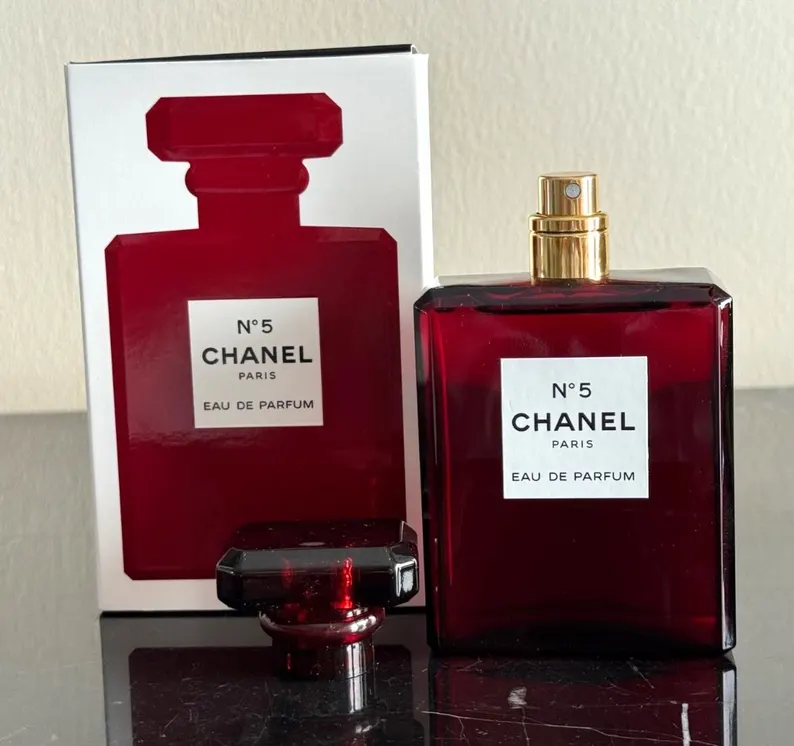 N°5 Eau de Parfum — Aldehydic Floral Rose & Jasmine Timeless Women’s Luxury Fragrance | Limited Deep Red Crystal Bottle 100ml