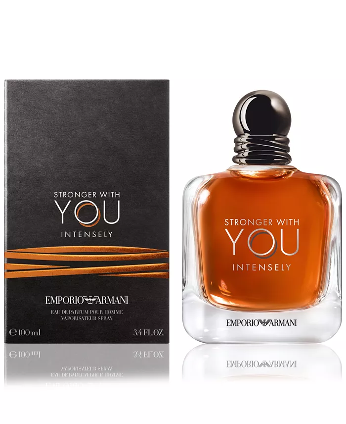 Stronger With You Intensely Eau de Parfum — Vanilla Amber Wood Lavender & Pink Pepper Warm Men’s Luxury Fragrance | Amber Orange Bottle 100ml