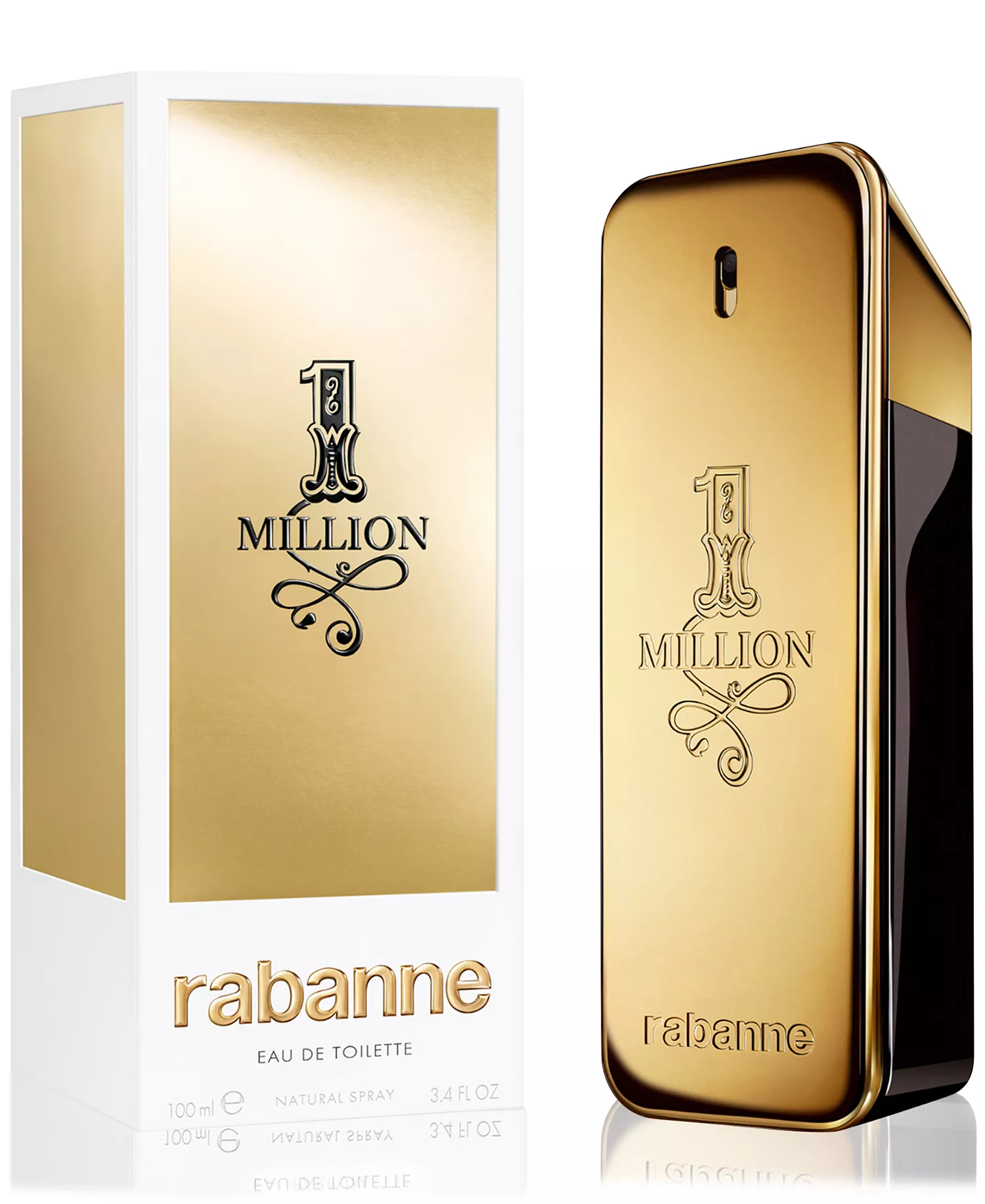 1 Million Eau de Toilette — Blood Mandarin Leather & Woody Cinnamon Men's Luxury Fragrance | Award-Winning 100ml