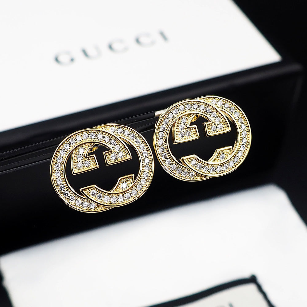18K Double Gucci Diamonds Earrings