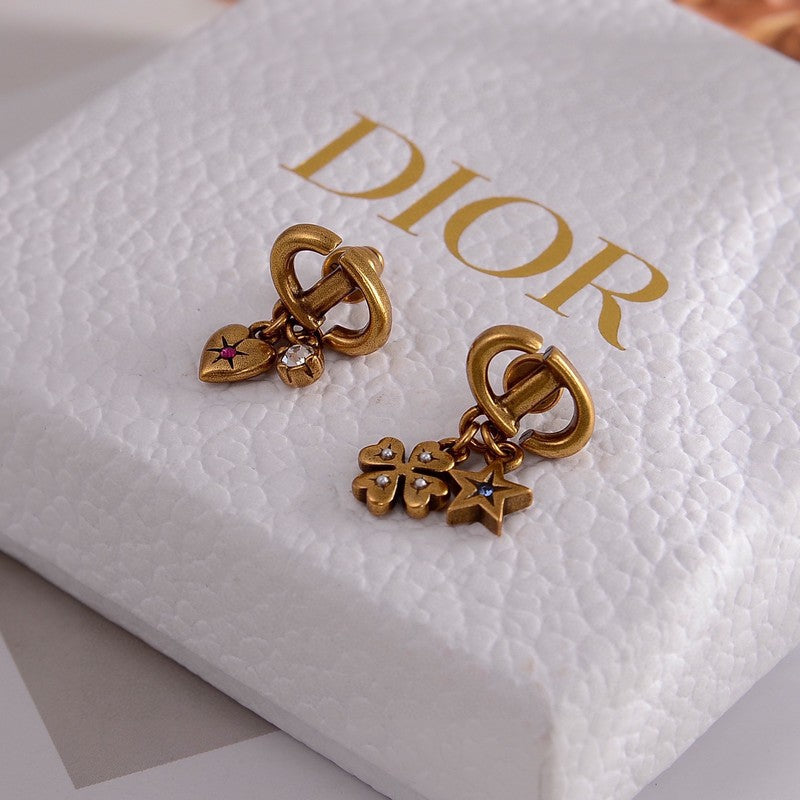 18K Dior Lucky Charms Earrings