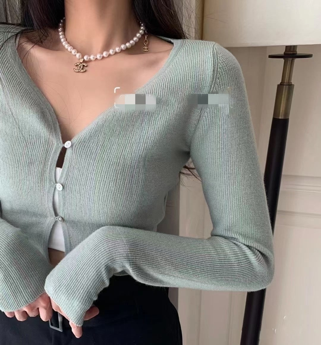 18K  Chanel Pearl Chain Necklace