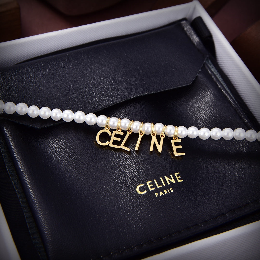 18K Celine Paris Pearls Bracelet