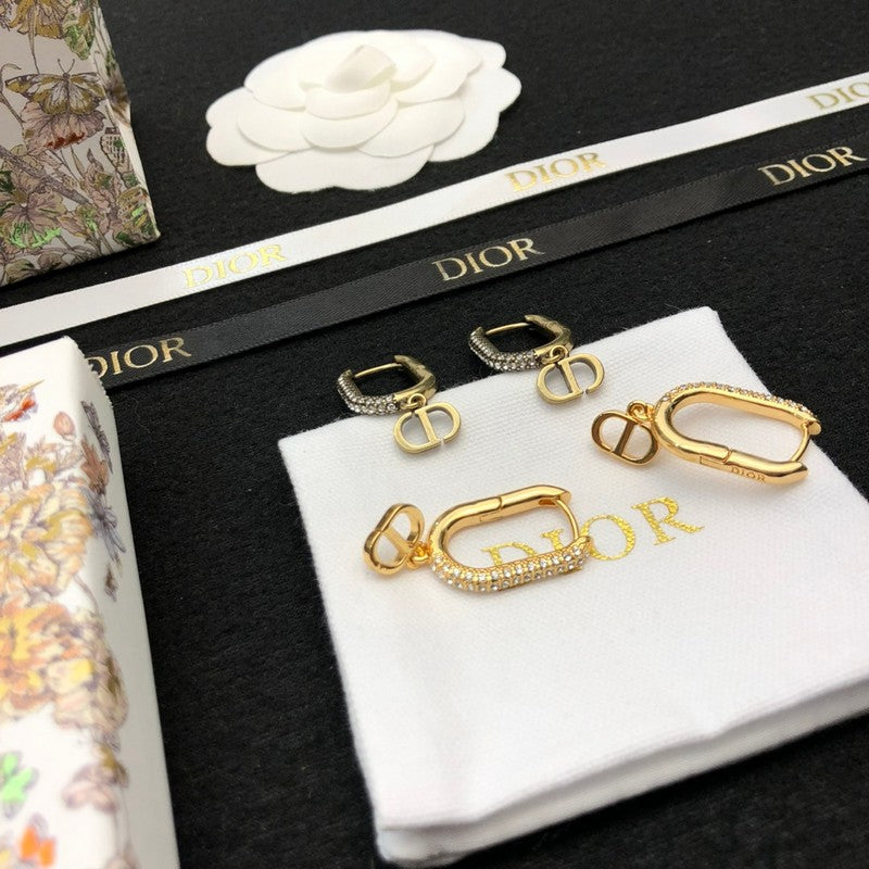 18K Dior Diamond Earrings