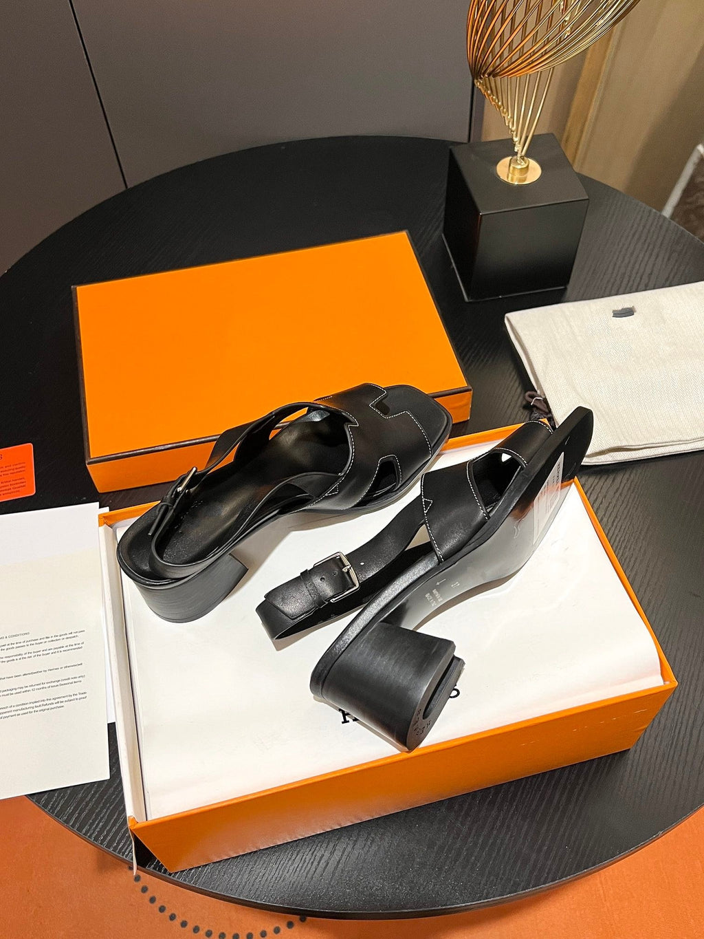 HERMES Elbe Sandal 60 Black