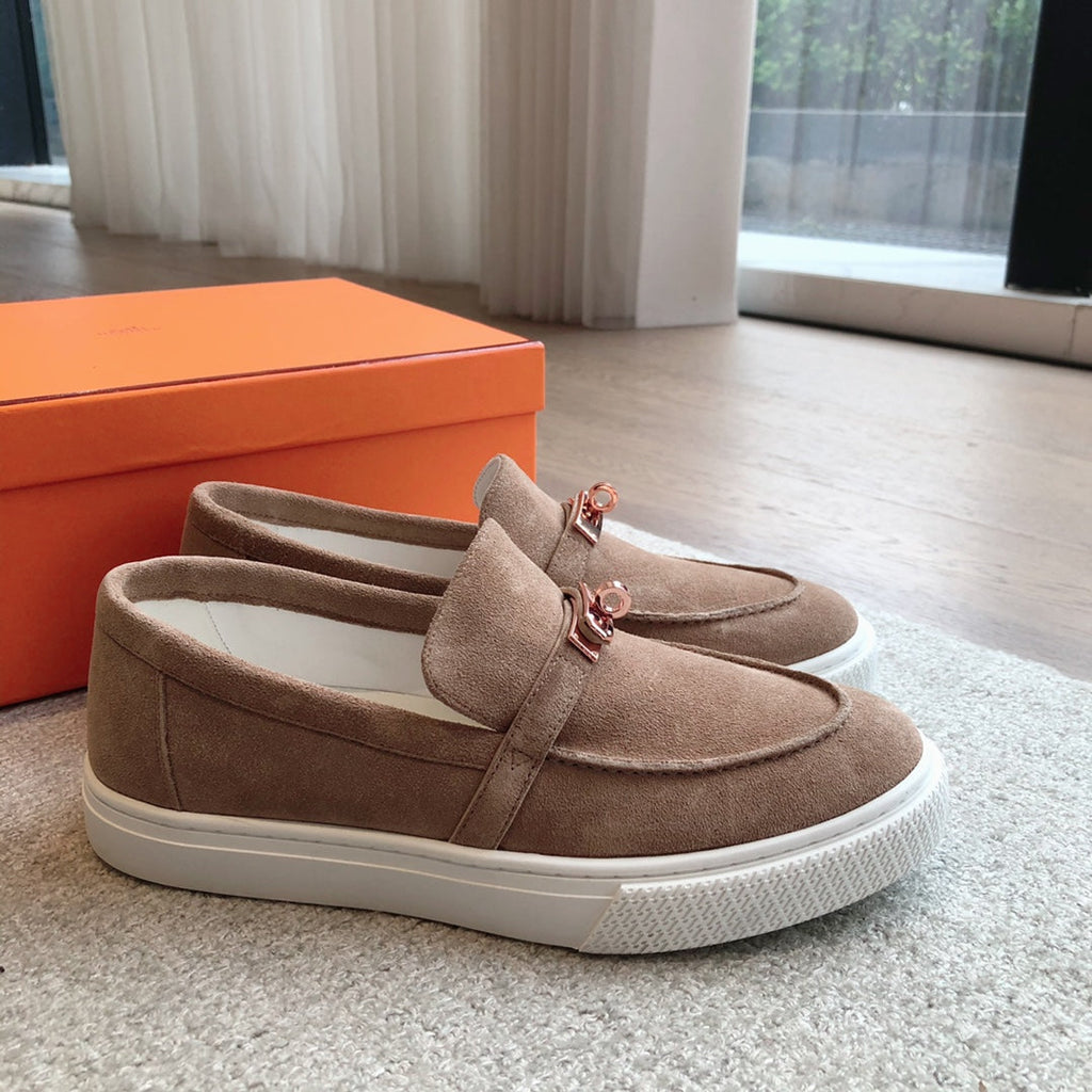 HERMES GAME SLIP-ON SNEAKER LIGHT PENNY SUEDE