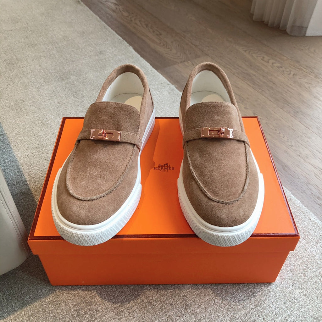 HERMES GAME SLIP-ON SNEAKER LIGHT PENNY SUEDE