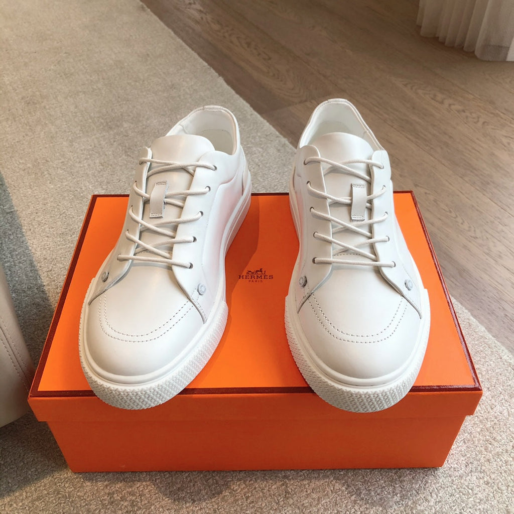 HERMES IRWIN SNEAKER WHITE CALFSKIN