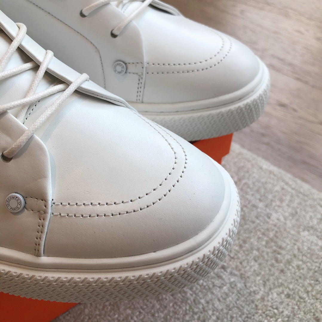 HERMES IRWIN SNEAKER WHITE CALFSKIN