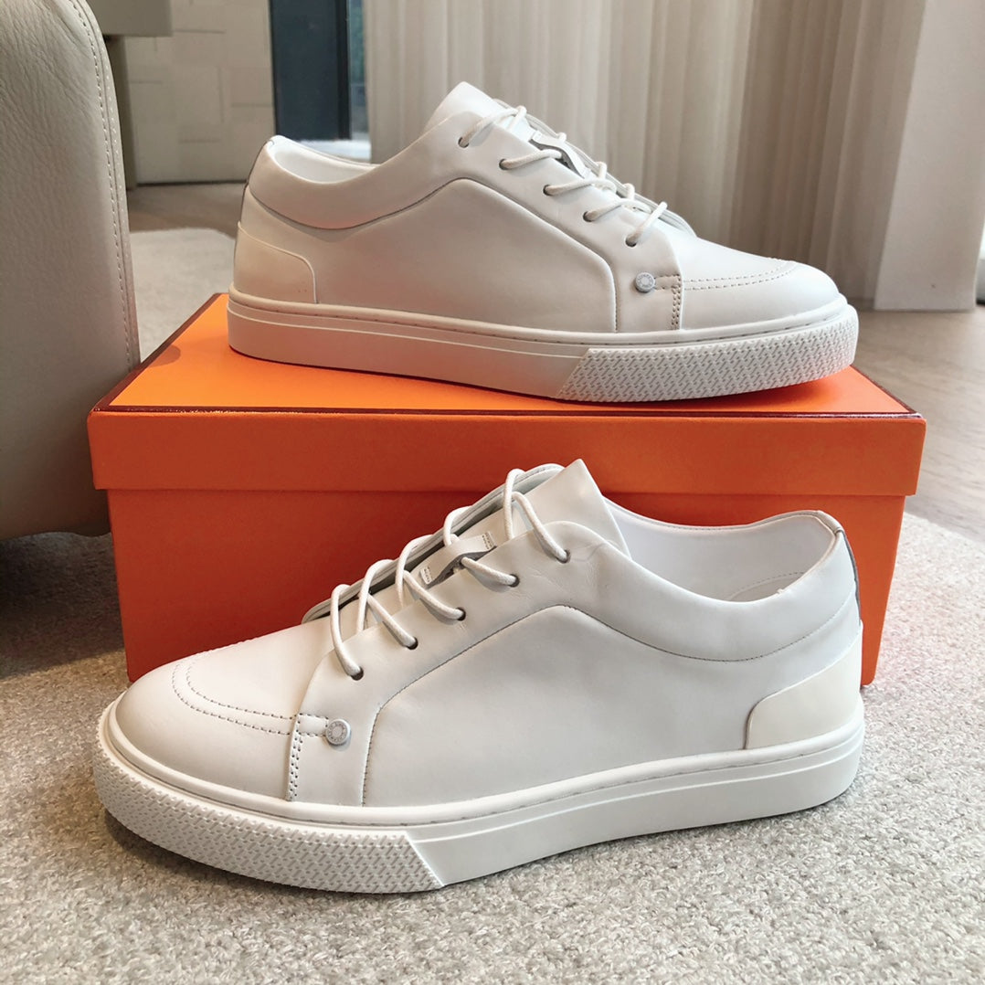 HERMES IRWIN SNEAKER WHITE CALFSKIN